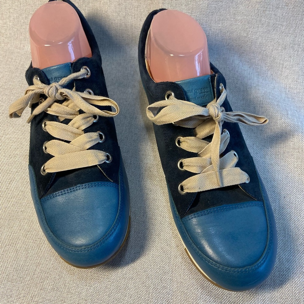- Paul Green Munchen Leather and Suede Sneakers.  Size 8,5. US-10,5 New.